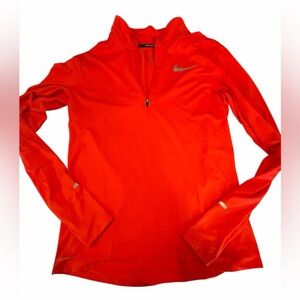 Nike Mens Bright Orange Long Sleeve Tee running top